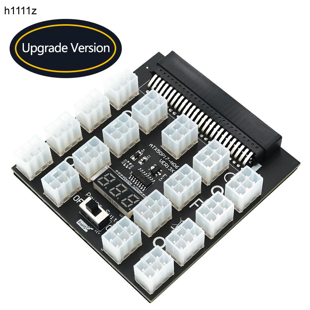2400W Server Psu Breakout Board - Pci-e 12vに50Pin atx 17 × 6Pin電源サーバアダプタブレークアウト基板dellの750ワット1100ワット1600ワット2000ワット2400ワットpsu