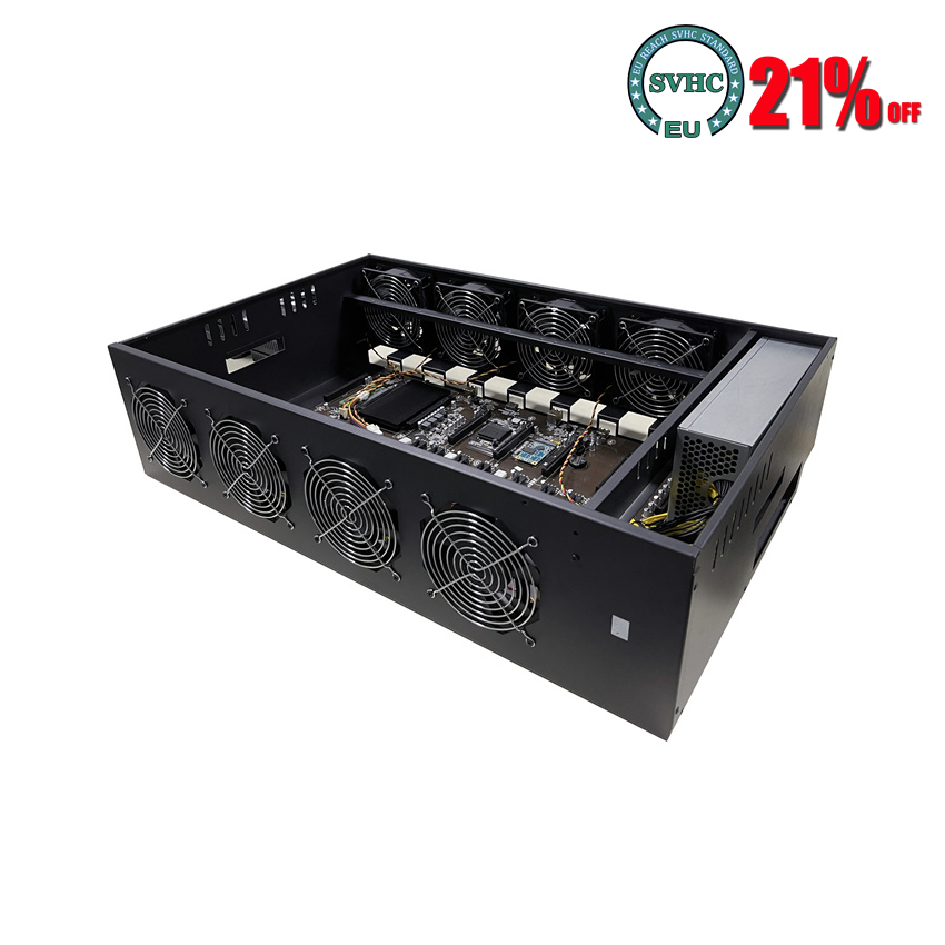 2000W Atx Mining Power Supply - マイニングマシン用のPCタワー,マザーボード用の2000W電源,CPUファンを含む8つのpciカードスロット